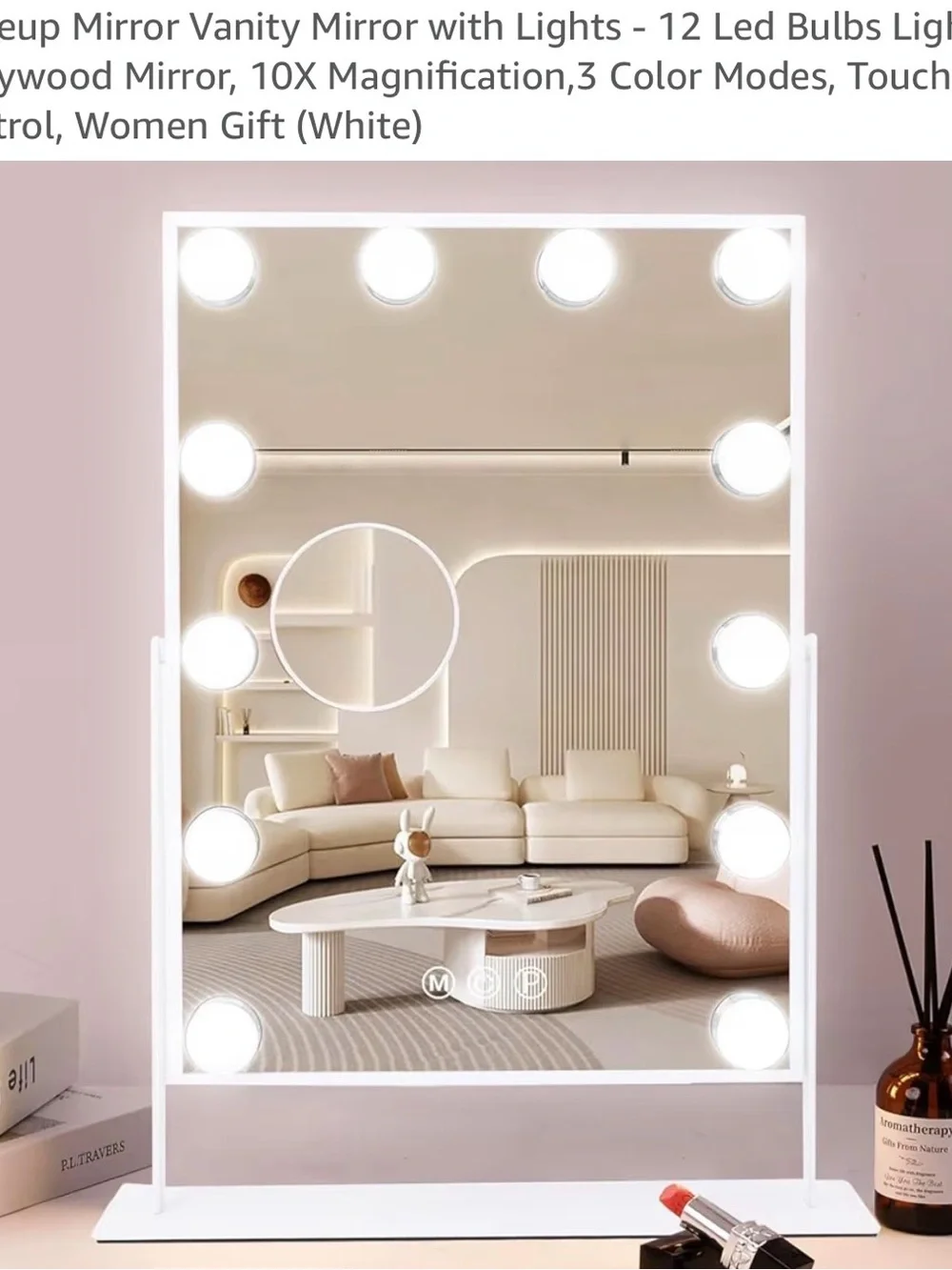 White LED Hollywood Vanity Mirror with Lights